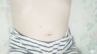 Petite wet girl enjoying every slow caress