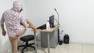 beautiful white girl with a big ass, dances sensually showing her big ass