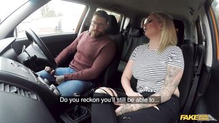 This MILF has is all BLONDE, BIG TITS and a Hunger for COCK - Fake Driving School