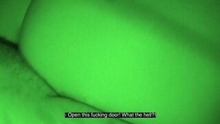 Rough sex with a stranger in the toilet of a night club, while somebody is trying to get inside