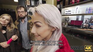 SWAP4K. Veronica Leal seduced a young bisexual chick and her boyfriend was cuckolding