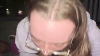 Cute Babe Dainty Blows and Fucks in Public Naked