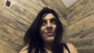 Beautiful latina girl masturbating while peeing 153