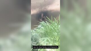 Golden Shower for My Garden - Naughty Girl Pissing Outdoors