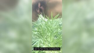 Golden Shower for My Garden - Naughty Girl Pissing Outdoors