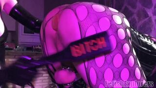 DIAPER slave receives SPANKING punishment