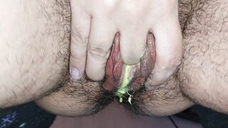 Brunette masturbating her pussy with fingers to orgasm. Naughty mom undressing, hairy pussy, big tit